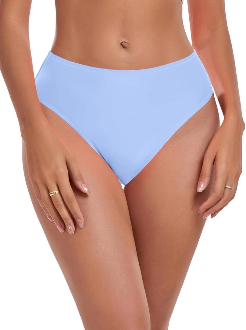 RELLECIGA Women's High Cut Bikini Bottom (Large)