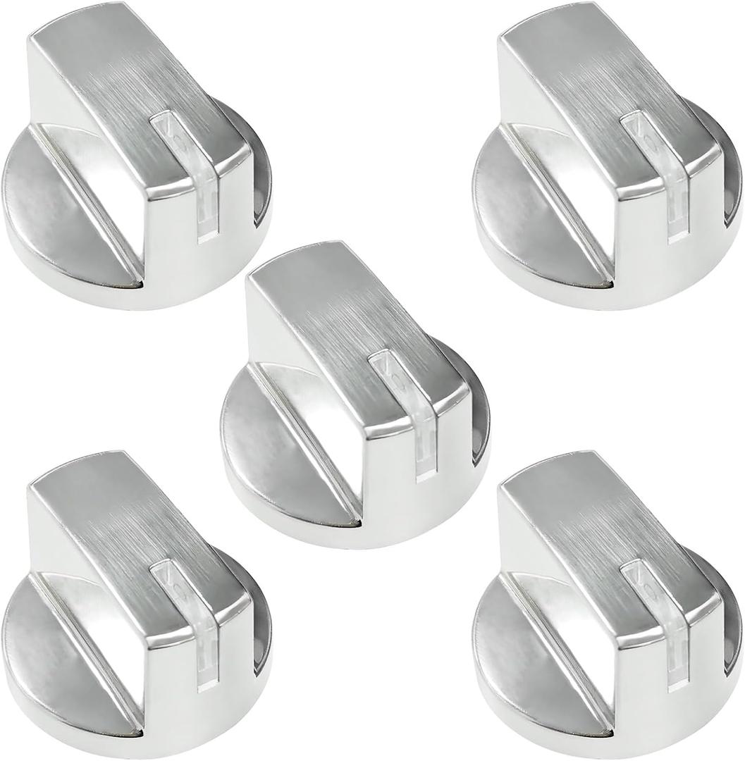 5 Pack AEZ73293801 Burner Control Stove Knobs Replacements Compatible with LG Range/Stove Gas Cooktop LCG3011ST LCG3611ST LCG3091ST LCG3691ST