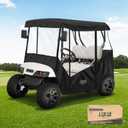 10L0L Universal Golf Cart Enclosure Compatible with EZGO and Club Car Models, 2-Passenger Golf Cart Waterproof 420D Material Windproof Transparent on 2 Sides