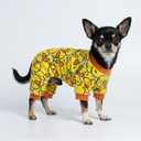 Fitwarm Funny Duck Dog Pajamas, Dog Winter Clothes for Small Dogs Girl, Lightweight Velvet Pet Jumpsuit, Cat Onesie, Yellow, Medium