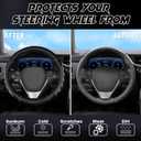 Ventilated Heart-Shaped Steering Wheel Cover with Anti-Slip Leather Grip. Compatible with Ford, Toyota, Honda, Nissan, and Chevrolet Vehicles for 14.5-15.2 inch Round Steering Wheels.