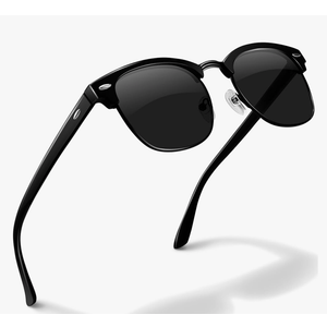 livho Rimless Trendy Polarized Sunglasses Men Women, Retro Sun Glasses for Men Women 2025, Semi Rimless UV Protection Shades