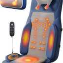 Rainwolf Shiatsu Neck and Back Massage Cushion with Heat - 4D Deep Tissue Kneading Full-Back Massager for Relief Stress, Adjustable Intensity & Height, for Office Chair & Home