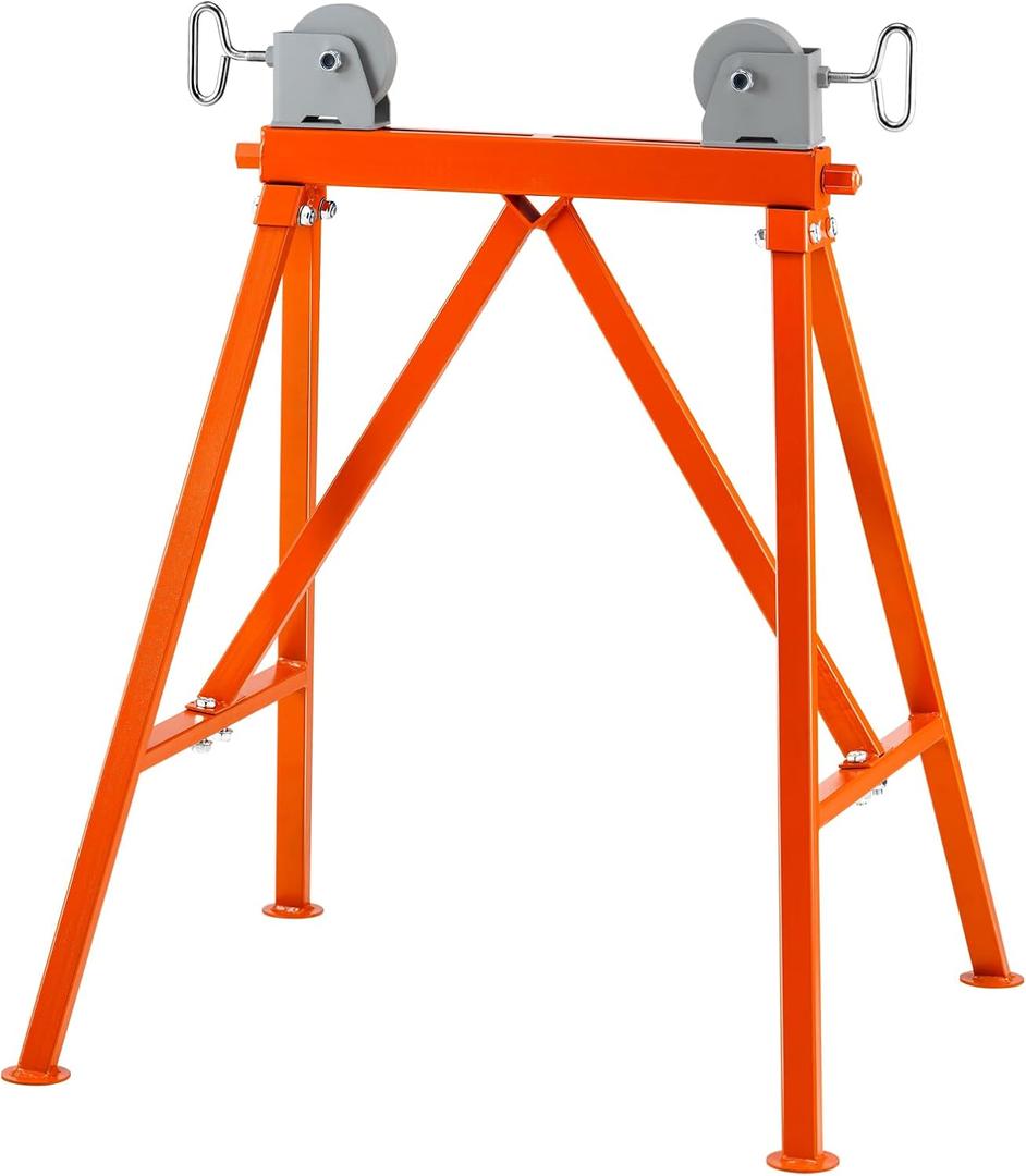 VEVOR Pipe Stand with Roller Head, Heavy Duty 2500 LBS Load Capacity, Suitable for 2-36 inches Pipes, 45# Steel Roller Pipe Stand for Welding