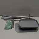 Kitsure Toilet Paper Holder Free Standing  Rustproof Metal Toilet Paper Stand for 4 Rolls with Anti-Slip Base and Shelf for Phone & Small Items, Bathroom Organizers and Storage, Large, Black (Large - 1 Pack)