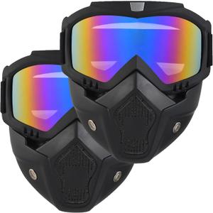 Airsoft Mask Full Face, Paintball Mask, Tactical Mask, Motorcycle Helmet Goggles with Removable Face Mask for Men Women