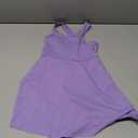 WDIRARA Girl's Tennis Dress Sleeveless Crisscross Back Athletic Workout Tank Dresses Purple,5Y