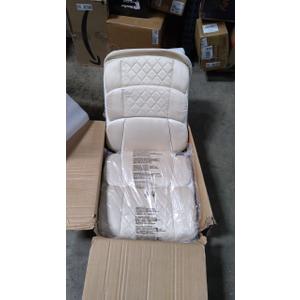 Jestel Group Office Executive Chair High Back Adjustable Managerial Home Desk Chair, Swivel Computer PU Leather Chair with Lumbar Support (Beige)