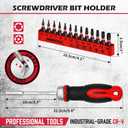 14-Piece 1/4 Magnetic Ratcheting Screwdriver Bit Set, T4-T40 Torx Bit Set with 1/4 inch Magnetic Bits Driver Multi-bit Ratchet Screw Drivers for Garage, Home, Work, DIY Repair