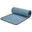 Retrospec Solana Yoga Mat 1" Thick With Nylon Strap For Men & Women - Non Slip Exercise Mat For Home Yoga, Pilates, Stretching, Floor & Fitness Workouts, Ocean Blue