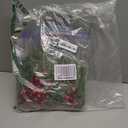 ICEROYCE 4 Bundles 140 Pcs Artificial Christmas Flowers with Red Berry Stems, Fake Norfolk Pine Garland Branches for Winter Decor, Faux Christmas Garland Tree Picks and DIY Crafts (Pine Foliage)