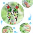 KY&BOSAM Gifts for Women God Bless My Sister in-Law Butterfly Suncatcher Sister Gifts Pressed Flower Between Wings Glass Silver Metal Charm Birthday Mother's Day Thanksgiving Christmas