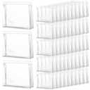 Xuniea 50 Pieces Mini Clear Makeup Bag Small Clear Zipper Pouch Travel Bag for Toiletries Plastic Cosmetic Organizer Waterproof for Women Men Vacation(9.84 x 7.09 x 2.56 in,Transparent)
