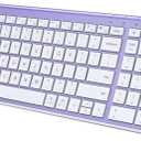 iClever Bluetooth Keyboard Quiet Typing Multi-Device USB-C Rechargeable – Slim Wireless Keyboard for Mac Windows iPad Office