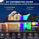 Permanent Outdoor Lights, 100ft Smart Eave Light with 72 LED Lights, IP67 Waterproof, App Control, Outdoor Lights, DIY RGB+IC Light for House Holiday Decorations