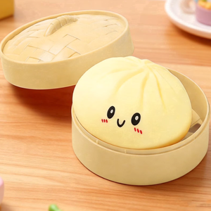 Dumpling Squishy Toy 2026 Upgraded Yellow, Dumpling Squishy Mystery Box, Dumplings Stress Balls Fidget Sensory Toy, Soft Squeeze Decompression Dough for Adults (Yellow)