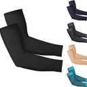 KEKING Compression Arm Sleeves, Firm 20-30mmHg Graduated Compression Full Arm Support for Recovery, Pain Relief, Tendonitis, Golfers & Tennis Elbow Brace, Workouts Sports - Latex Free Black L