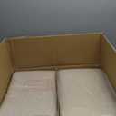 Studded Counter Stool Set of 2 - Beige Fabric, Silver Studded Trim, Rubberwood Legs, 26.20" Height, Easy Assembly