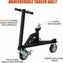 Trailer Dolly, Heavy Duty Trailer Mover with 2 Inch Hitch Ball (Black)