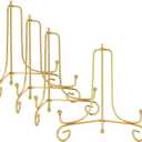 LIONWEI LIONWELI 6 Inch Gold Iron Plate Stand Holder Easel Display Stand for Plate?Picture?Photo and More,4 pcs.