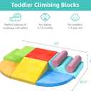 YENING Foam Climbing Blocks for Toddlers 1-3 Baby Climbing Toys for 1 Year Old Soft Play Set for Babies 6-12 Months Indoor 8 Piece, 59" x 35.5" x 8"