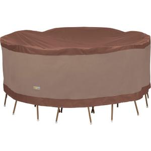 DUCKCOVERS Ultimate Waterproof Round Patio Table & Chair Set Cover, 108 Inch