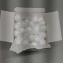 50 Pack Craft Foam Balls, 5 Sizes(1-2.4 Inches), White Polystyrene Smooth Round Balls, Foam Balls for Arts and Crafts, Christmas, DIY Craft for Home, Supplies School Craft Project and Holiday Party