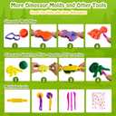 Dinosaur Dough Sets with Dentist Play Set, Dino Skeletons & Molds & 24 Non-Toxic Clays, Dough Tools, Dinosaur Toys for Kids Toddler Boy Toys for 3 4 5 6 7 Year Old Birthday Gift Christmas