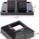 2" Square Premium Base Flange and Covers Set for Home Improvement and Tools, Aluminum,Black
