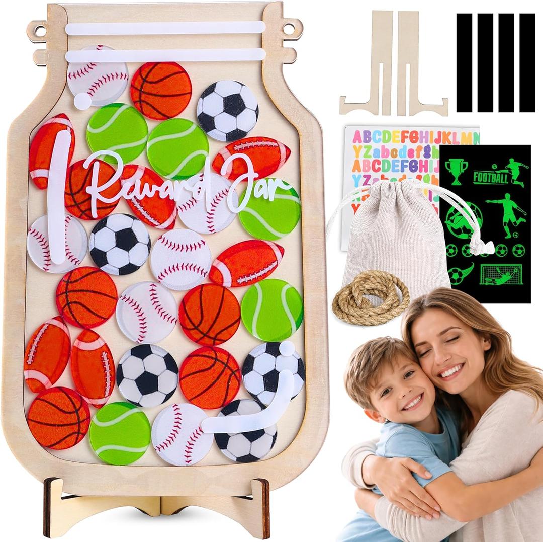 Premium 30PCS Magnetic Reward jar Classroom Behavior Chart for Kids at Home Potty Chore Training Children Class System Toddlers Boys Growth prizes Toys Sticker Responsibility incentives Multiple Wide