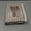 Andency Gingham Duvet Cover Queen Size, Tan Brown Checkered Plaid Bedding Set, 3 Pieces Soft Prewashed Polyester Comforter Cover with Zipper Closure & Corner Ties