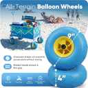 Sekey Heavy Duty Beach Wagon with 9" Big Sand-Proof Wheels – 600lb Capacity, 200L Oversized Foldable Cart | Adjustable Handle & All-Terrain Tires for Sand, Camping, Groceries