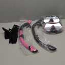 Snorkeling Gear for Adults, Dry-Top Snorkel Set Scuba Diving mask, Snorkel Mask, Panoramic Anti-Leak Anti-Fog Tempered Glass Lens, Swimming Training Snorkeling Packages (Black+Pink)