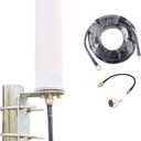 Outdoor Omni 4G LTE 5G Cellular Antenna for Signal Booster & Router, 698-3800MHz 8dBi 10meters Cable, Support All Carrier, Verizon AT&T Sprint T-Mobile