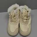 ChayChax Women's Winter Snow Boots with Fur Lined Lightweight Ankle Booties Anti Slip Comfortable Warm Winter Shoes (7.5, Beige)