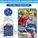 Lunch Box for Kids with Ice Pack, Boys Lunch-Box Insulated Bag for Toddlers Kids Baby Boy Daycare Pre-School Kindergarten, Large Snack Container Boxes for Kid Lunches, Bento Bag, Blue Space Dinosaur