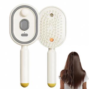 Electric Spray Air Cushion Massage Comb,Electric Steam Brush For Hair, Suitable For Both Short And Long Hair (beige)