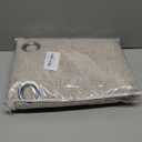 Yakamok Natural Linen Curtains 100% Blackout 84 Inches Long,Room Darkening Textured Curtains for Living Room Thermal Grommet Bedroom Curtains 2 Panels with Greyish White Liner