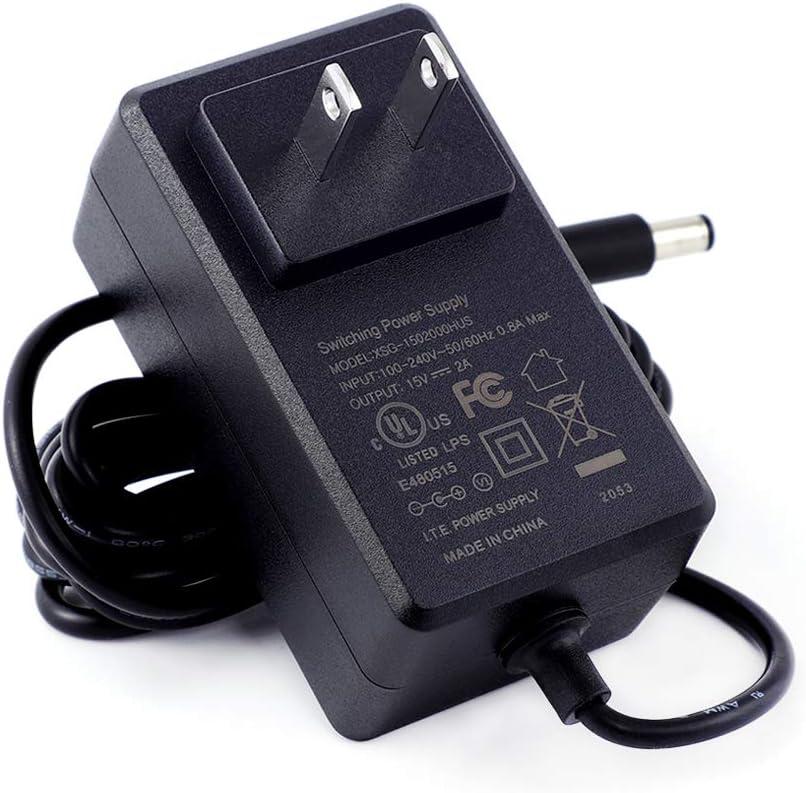 [UL Listed] Maxson 15V 2A Power Supply Charger (Input AC 100V-240V, Output DC 15 Volt 2 Amp 30 Watt) Adapter Switching Transformer Converter DC 5.5mm x 2.1mm / 5.5mm x 2.5mm Universal