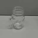 Mason Craft & More 8-Piece Glass Drinking Jars Tumblers Set with Handles Stainless Steel Lids, 16 oz.