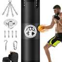 YORWHIN Hanging Punching Bag for Adults, 4FT Oxford Boxing Heavy Bag, Heavy Boxing Bag Set with Hand Wraps Chains, Kick Punching Bags for MMA Karate Kickboxing Muay Thai Training (Unfilled)