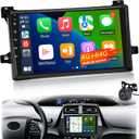 4+64G Android Car Stereo for Toyota Prius 2015 2016 2017 2018 2019 2020-9 Inch IPS Touchscreen Radio with Wireless Carplay/Android Auto/32EQ DSP/GPS + AHD Backup Camera