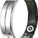 Smart Ring for Men Women Ultra Thin Fitness Ring Heart Rate Monitor Sleep Ring Health Tracker Pedometer Step Counter Smart Rings for Android & iOS (9, SILVER)