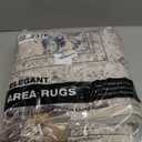 Tortania Area Rug Living Room Rugs - 5x7 Washable Boho Rug Vintage Oriental Distressed Farmhouse Large Thin Indoor Carpet for Living Room Bedroom Under Dining Table Home Office - Cream Blue