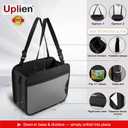 Car Organizer Bag for Back Seat Front Seat or Between Seats Premium PU Leather Hanging Storage Caddy with Tablet Holder Tissue Box Cup Bottle Holders Mesh Pockets for Kids Adults