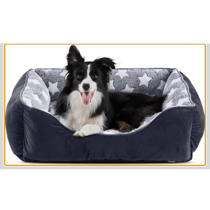Dog Beds Small Plus Size, Small Dog Bed Washable, Orthopedic Pet Sofa Bed, Pet Cuddler Anti-Slip Bottom, Soft Calming Sleeping Warming Puppy Bed (S Plus (25"x 21"x 8"), Grey)