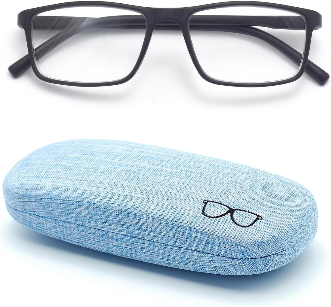 1-Pack Reading Glasses, 197 Matte Black Frame 0.75