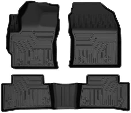 T TGBROS Compatible with 2022 2023 2024 2025 Toyota Corolla Cross Floor Mats Accessories All Weather Protection TPE 2 Rows Floor Liners Set Non-Slip Black (Not for Toyota Corolla)