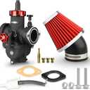 NIBBI PE26 Carburetor with 48mm Air Filters Kit,PE26mm FL Motorcycle Carb Fit for 150cc-200cc Dirt Bike Pit Bike Apollo TaoTao Lifan Kayo Honda SSR Motor