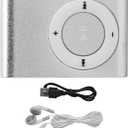 753 Mini MP3 Player, Portable Music Player with Clip, Digital Music Media Player MiniMP3 BackClip Player with Earphone and USB Cable for Running(Silver)